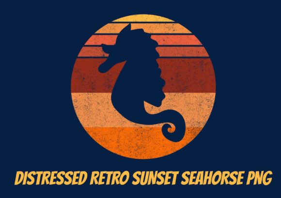 Distressed Retro Sunset Seahorse Review